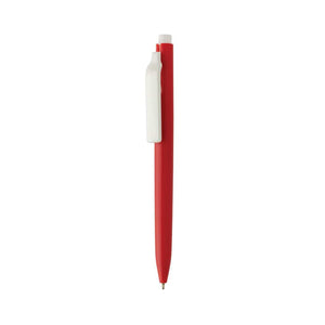 Penna Vibe in rABS GRS con inchiostro ultra scorrevole rosso, bianco - personalizzabile con logo