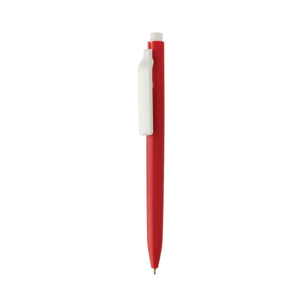 Penna Vibe in rABS GRS con inchiostro ultra scorrevole rosso, bianco - personalizzabile con logo