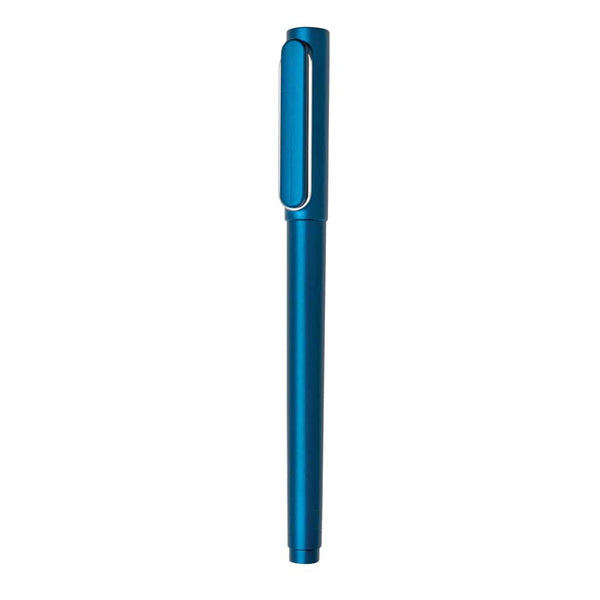 Penna X6 con cappuccio e inchistro super scorrevole blu - personalizzabile con logo