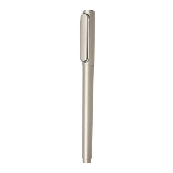 Penna X6 con cappuccio e inchistro super scorrevole grigio - personalizzabile con logo