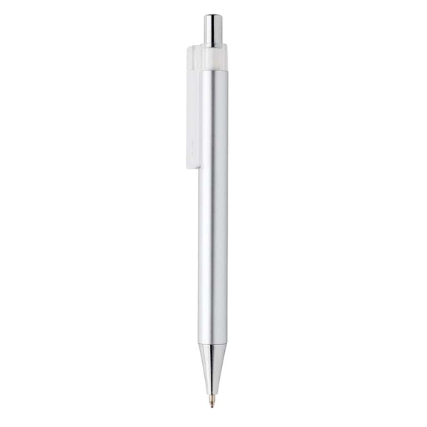 Penna X8 in metallo color argento - personalizzabile con logo