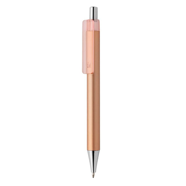 Penna X8 in metallo marrone - personalizzabile con logo