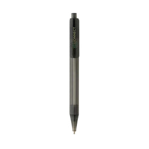 Penna X8 trasparente GRS RPET - personalizzabile con logo