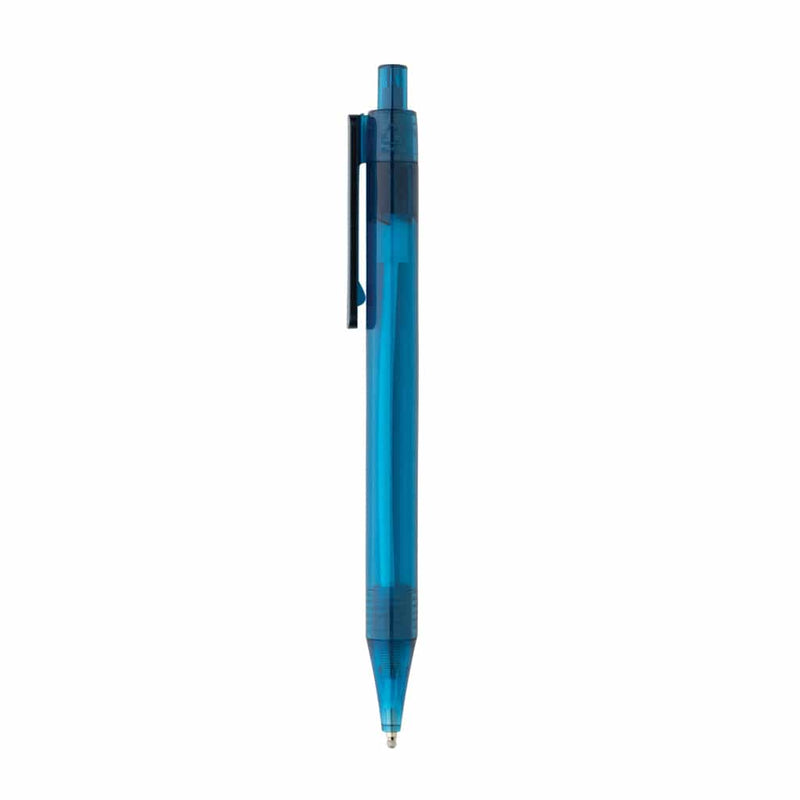 Penna X8 trasparente GRS RPET - personalizzabile con logo