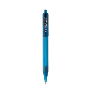 Penna X8 trasparente GRS RPET - personalizzabile con logo