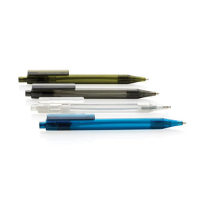 Penna X8 trasparente GRS RPET - personalizzabile con logo