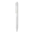 Penna X9 satinata con impugnatura in silicone bianco - personalizzabile con logo