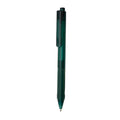 Penna X9 satinata con impugnatura in silicone verde - personalizzabile con logo