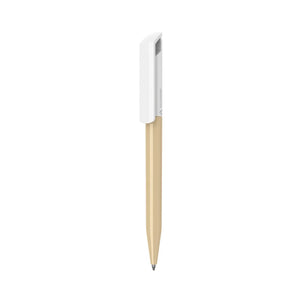 PENNA ZINK RECYCLED  - white cap beige - personalizzabile con logo
