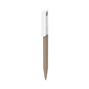 PENNA ZINK RECYCLED  - white cap marrone - personalizzabile con logo