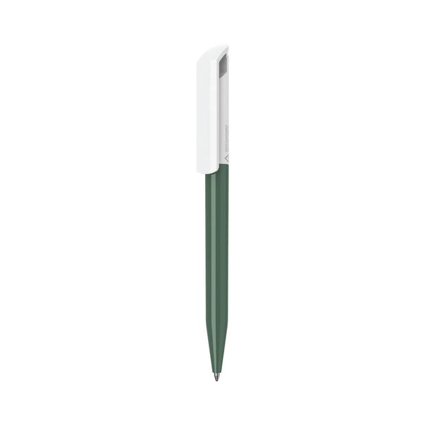 PENNA ZINK RECYCLED  - white cap verde - personalizzabile con logo