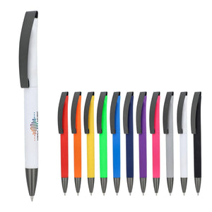 Penne a sfera Vegas con clip in metallo softtouch - personalizzabile con logo