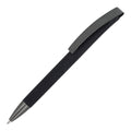 Penne a sfera Vegas con clip in metallo softtouch Nero - personalizzabile con logo