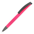Penne a sfera Vegas con clip in metallo softtouch Rosa - personalizzabile con logo