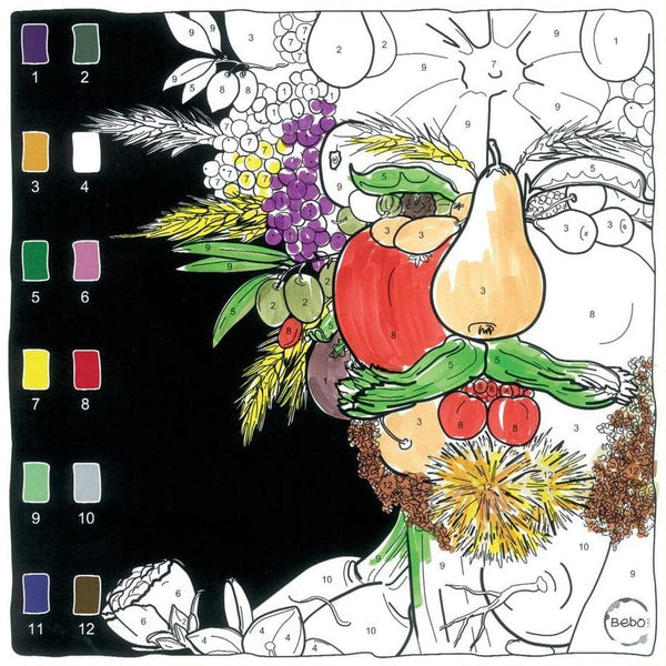 PIASTRELLA D'ARTE IN LEGNO Arcimboldo - personalizzabile con logo