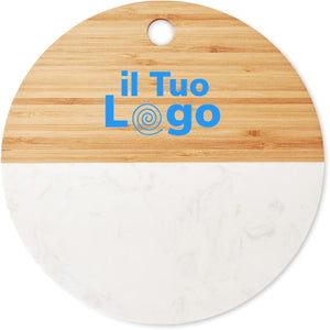Piatto da portata beige - personalizzabile con logo