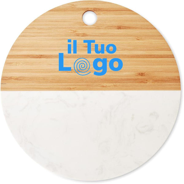 Piatto da portata beige - personalizzabile con logo