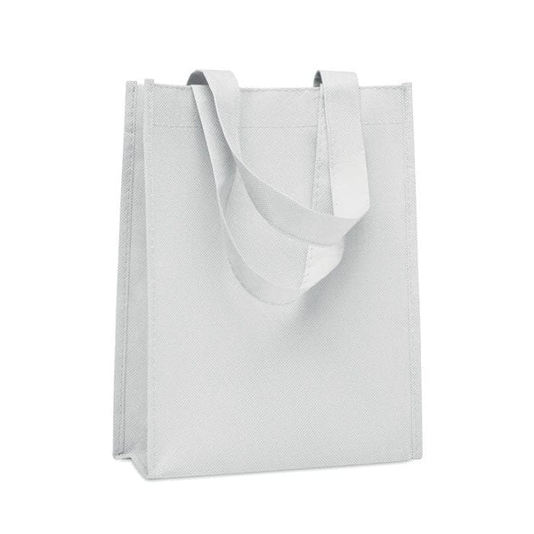 Piccola borsa regalo in RPET Bianco - personalizzabile con logo
