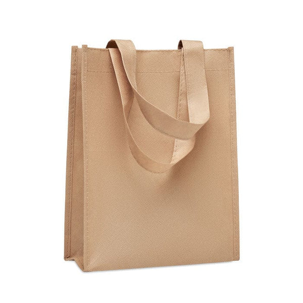 Piccola borsa regalo in RPET bianco - personalizzabile con logo