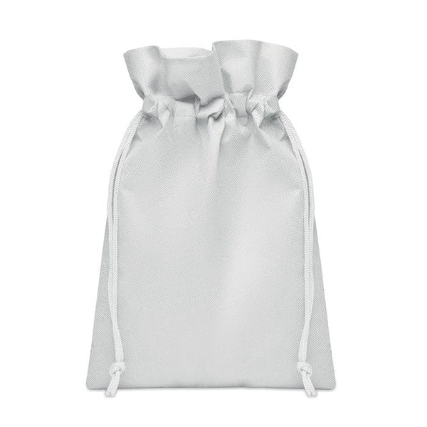 Piccola borsa regalo in RPET Bianco - personalizzabile con logo