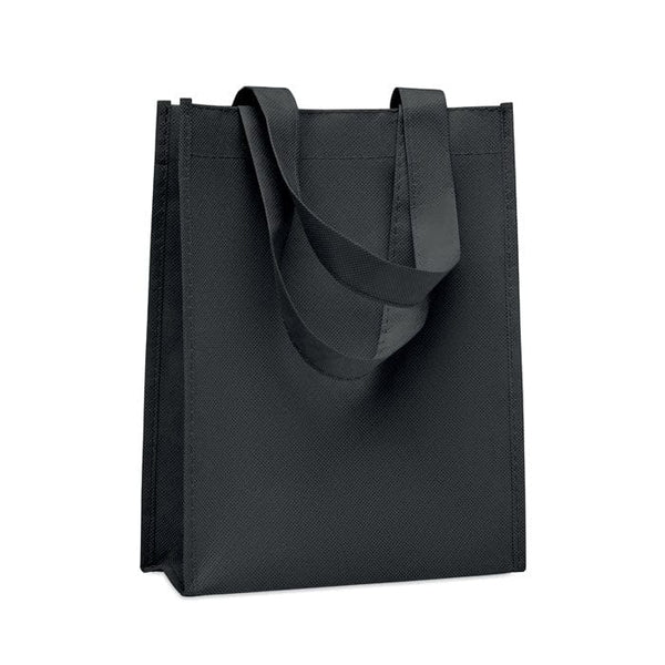 Piccola borsa regalo in RPET Nero - personalizzabile con logo