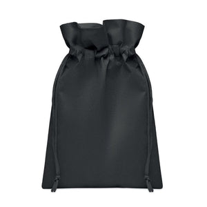 Piccola borsa regalo in RPET Nero - personalizzabile con logo