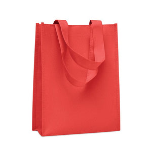 Piccola borsa regalo in RPET Rosso - personalizzabile con logo