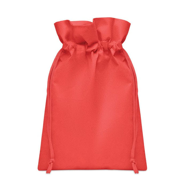 Piccola borsa regalo in RPET Rosso - personalizzabile con logo