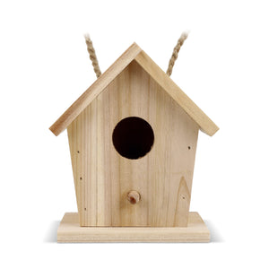 Piccola casetta per uccelli in legno FSC natural - personalizzabile con logo