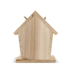 Piccola casetta per uccelli in legno FSC natural - personalizzabile con logo