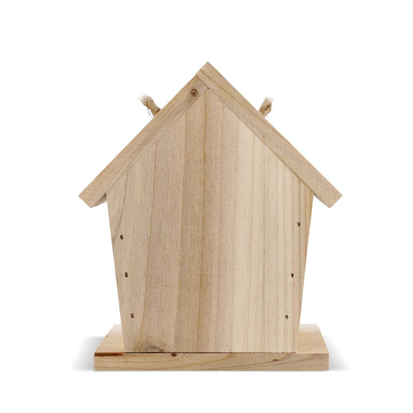 Piccola casetta per uccelli in legno FSC natural - personalizzabile con logo