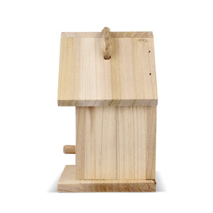 Piccola casetta per uccelli in legno FSC natural - personalizzabile con logo