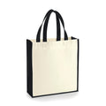 Piccola Shopper Cotone Super Pesante beige/nero / UNICA - personalizzabile con logo