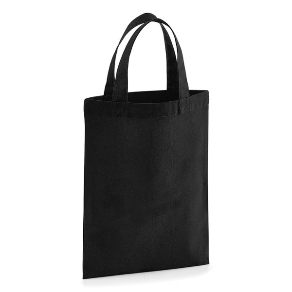 Piccola Shopper in Cotone nero / UNICA - personalizzabile con logo