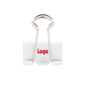 Piccole Clip per fogli personalizzate Bianco - personalizzabile con logo