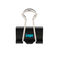 Piccole Clip per fogli personalizzate Nero - personalizzabile con logo