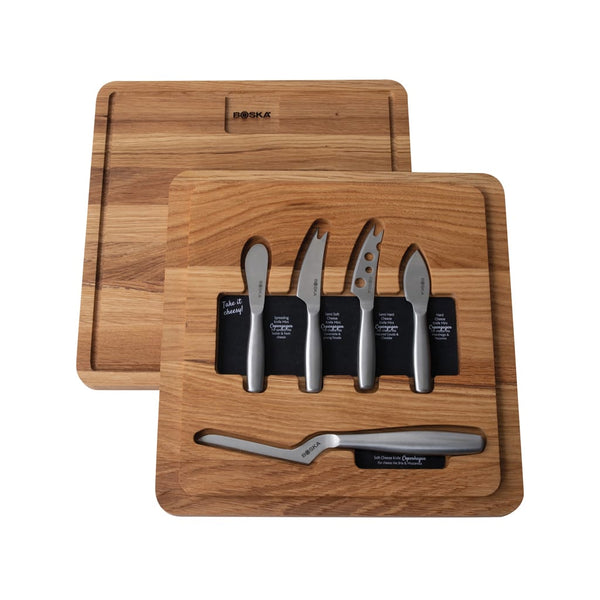 Piccolo set per formaggi BOSKA Ultimate Copenhagen marrone - personalizzabile con logo