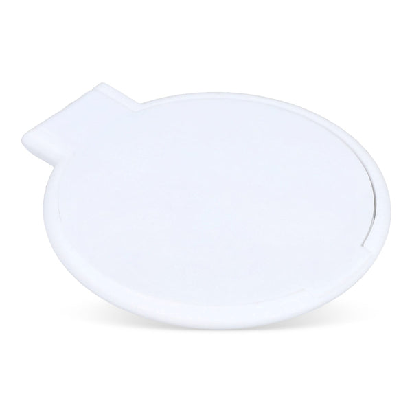 Piccolo specchio compatto Charm Bianco - personalizzabile con logo