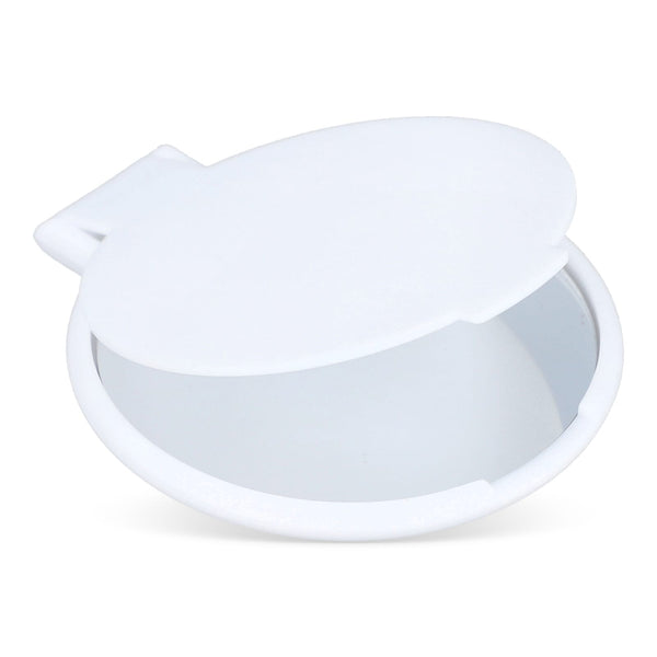 Piccolo specchio compatto Charm Bianco - personalizzabile con logo