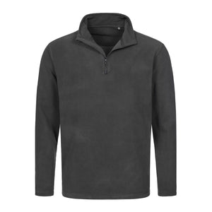 Pile Active Half-zip grigio / S - personalizzabile con logo