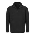 Pile Active Half-zip nero / S - personalizzabile con logo