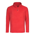 Pile Active Half-zip rosso / S - personalizzabile con logo