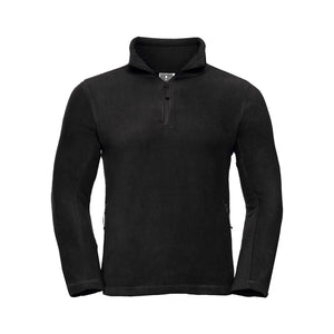 Pile Adults Quarter Zip Outdoor nero / S - personalizzabile con logo