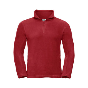 Pile Adults Quarter Zip Outdoor rosso / S - personalizzabile con logo