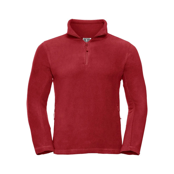 Pile Adults Quarter Zip Outdoor rosso / S - personalizzabile con logo