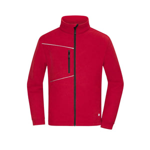 Pile Corduroy Look rosso / XS - personalizzabile con logo