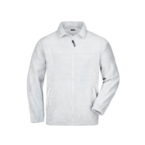 Pile Full-zip bianco / S - personalizzabile con logo