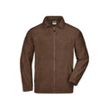 Pile Full-zip marrone / S - personalizzabile con logo