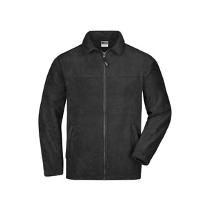 Pile Full-zip nero / S - personalizzabile con logo