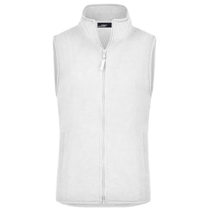 Pile Girly Microfleece Vest bianco / S - personalizzabile con logo